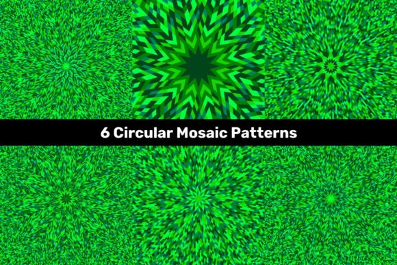 6 Green Circular Mosaic Patterns: A Creative and Sustainable Design Resource