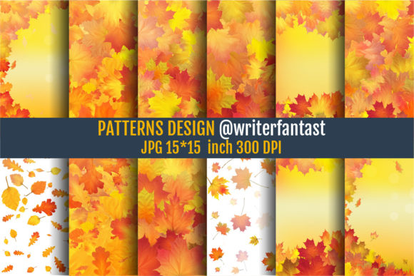 Autumn Leaves Patterns BUNDLE: A Creative Resource for Digital Designers