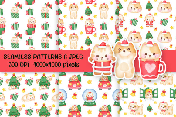 Christmas Cats Seamless Patterns: A Creative and Practical Choice for Designers