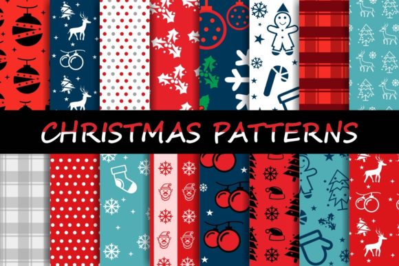 Christmas Digital Paper New Patterns