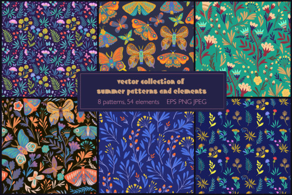 Discover the Vector Collection of Summer Patterns: A Creative Resource for Designers and Artists
