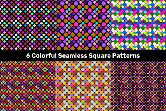 Exploring 6 Seamless Colorful Square Patterns and Their Versatile Applications