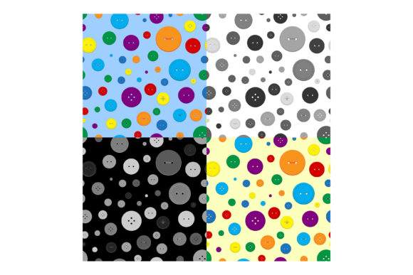 Patterns of Multi-Colored Round Buttons