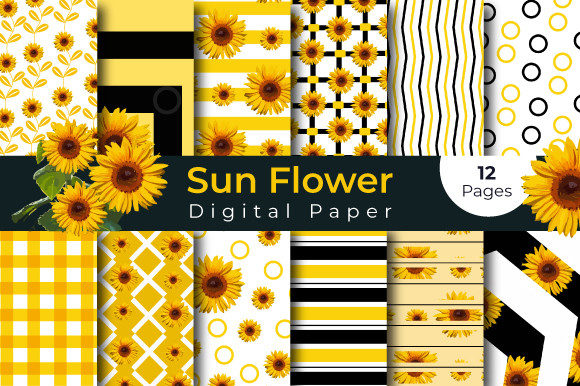 Sunflower Digital Papers Patterns: A Creative Solution for Your Projects