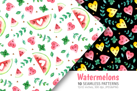 Watermelon Seamless Patterns for Creative Workflow Integration