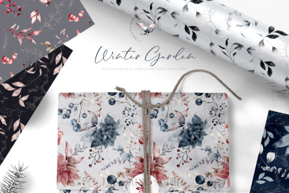 Winter Seamless Patterns Watercolour PNG: A Creative Resource for Designers and Enthusiasts
